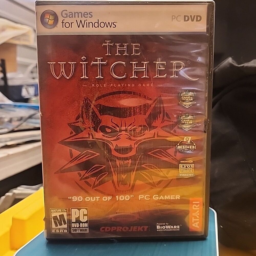 The WITCHER PC, 2007 Game Original Red Box Complete W/ Key Atari Windows PC-DVD